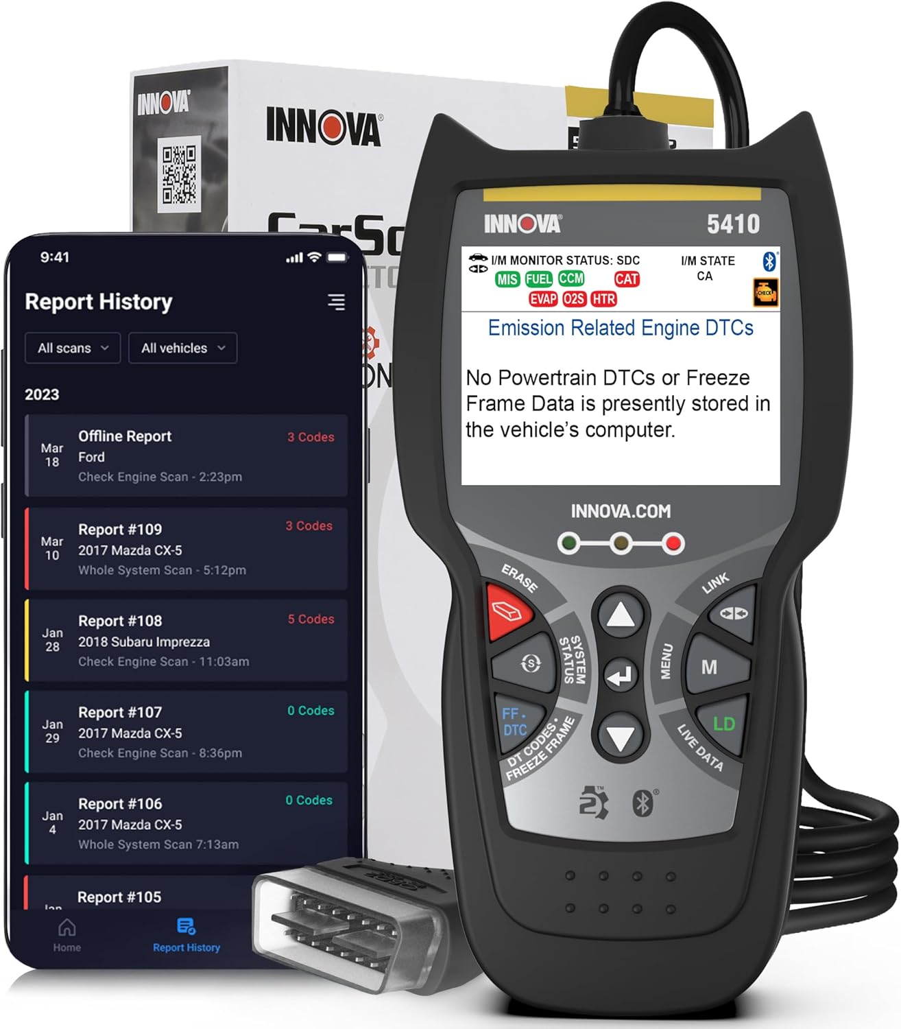 Innova 5410 OBD2 Diagnostic Scanner for Check Engine & ABS Diagnostics