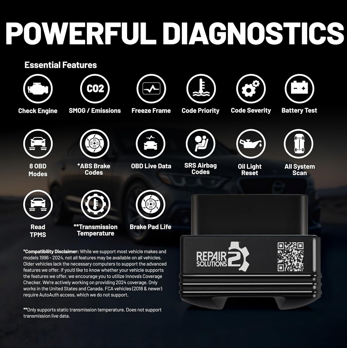 Innova 1000 OBD2 Diagnostic Scanner for Check Engine Light