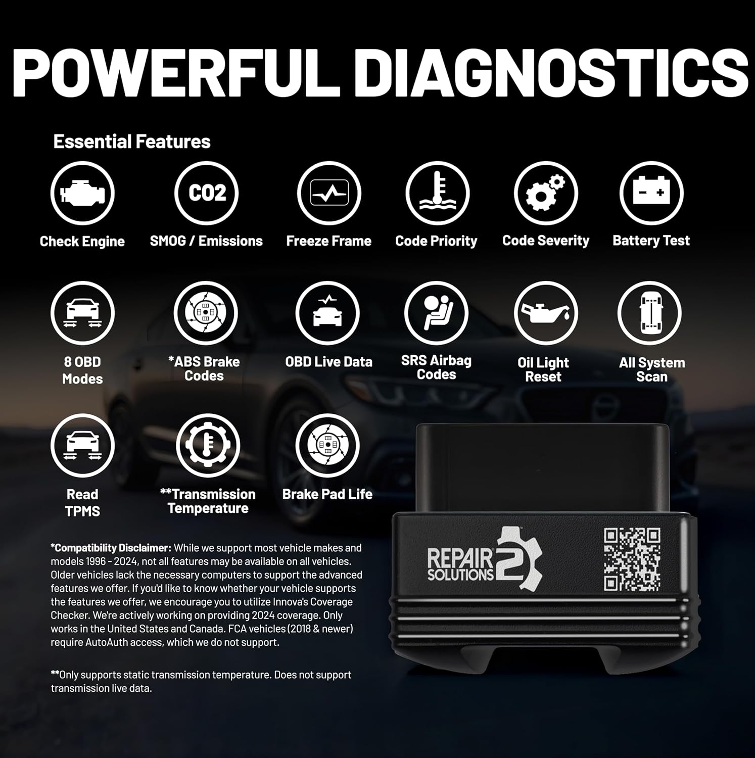 Innova 1000 OBD2 Diagnostic Scanner for Check Engine Light