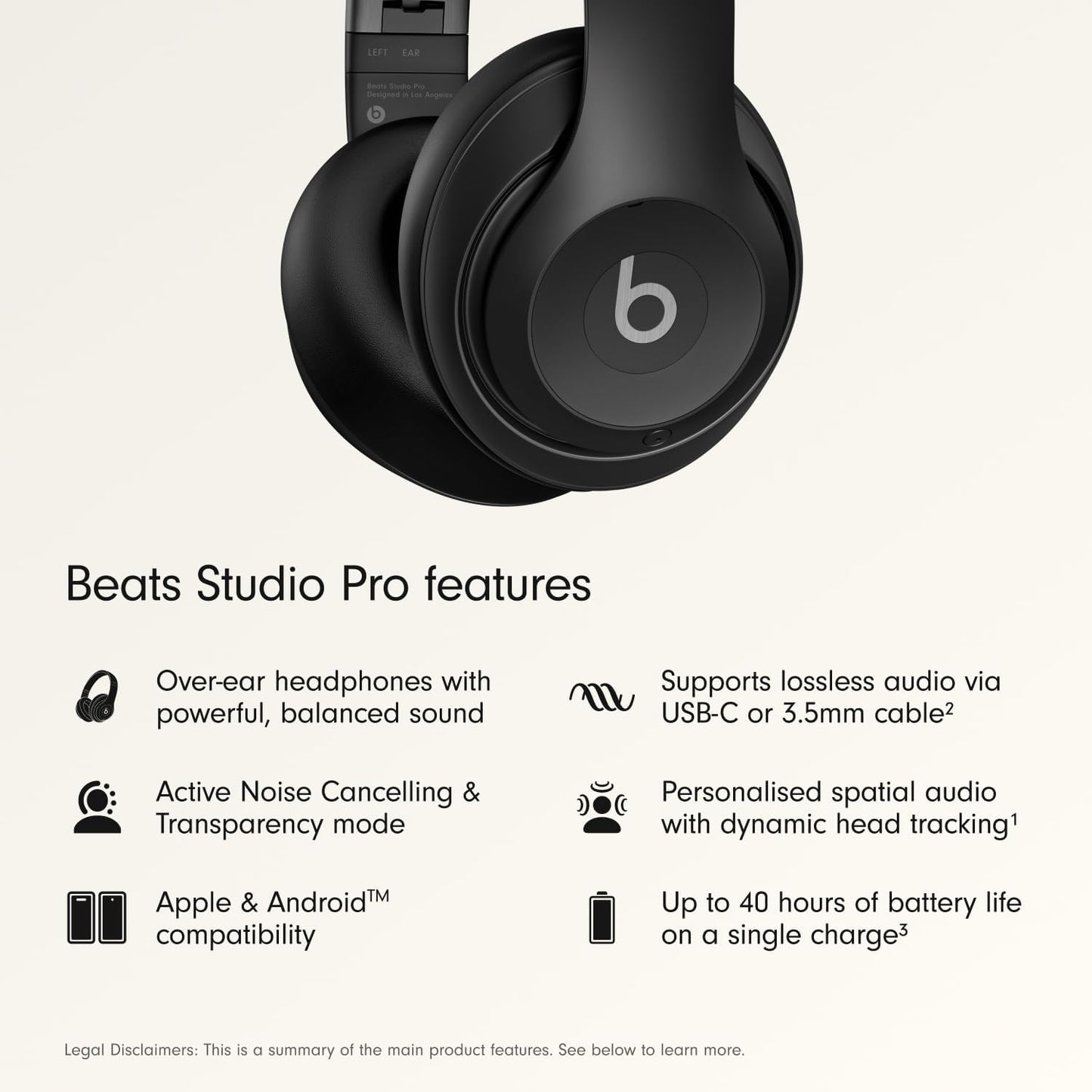 Beats Studio Pro Wireless Headphones with Active Noise Cancelling