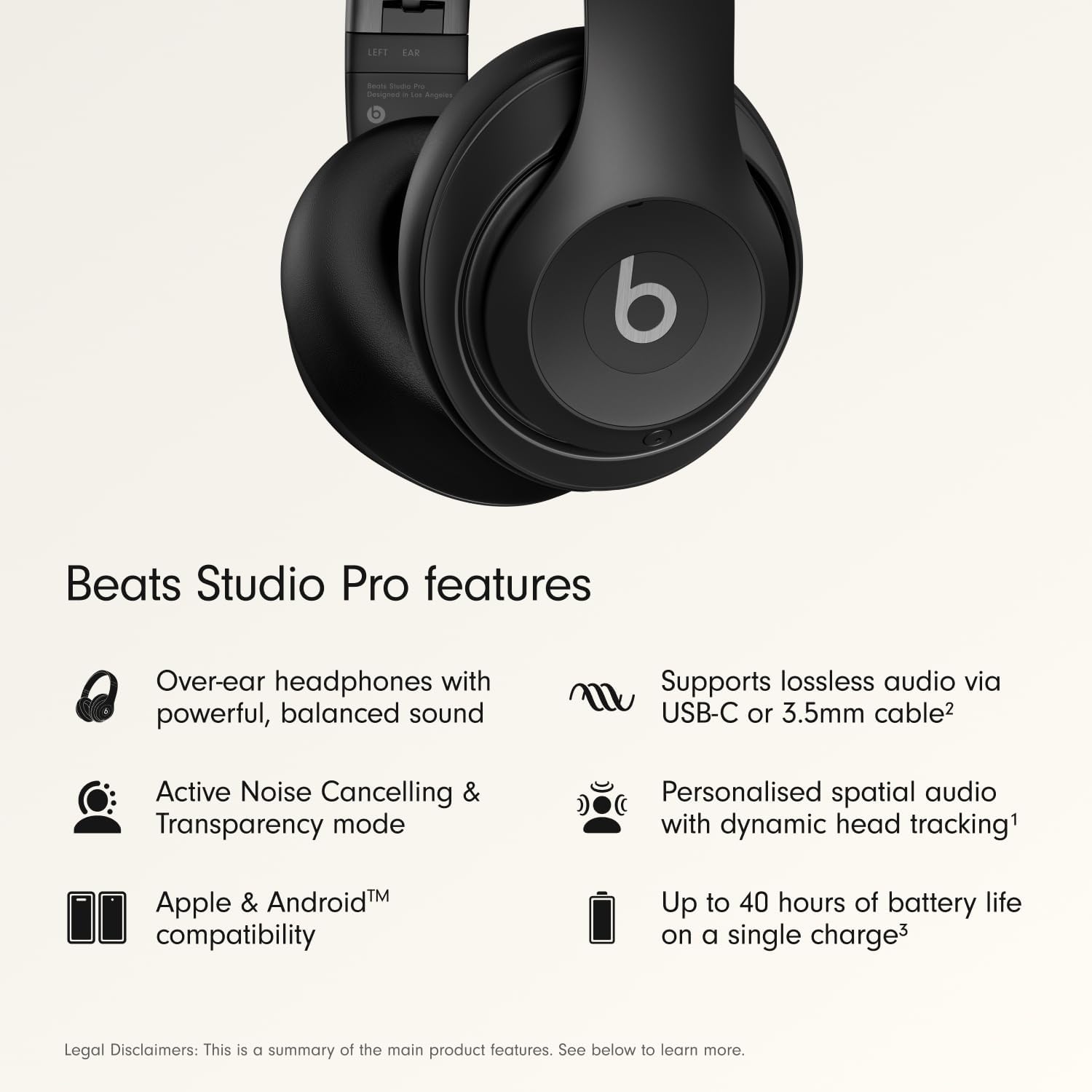 Beats Studio Pro Wireless Headphones with Active Noise Cancelling