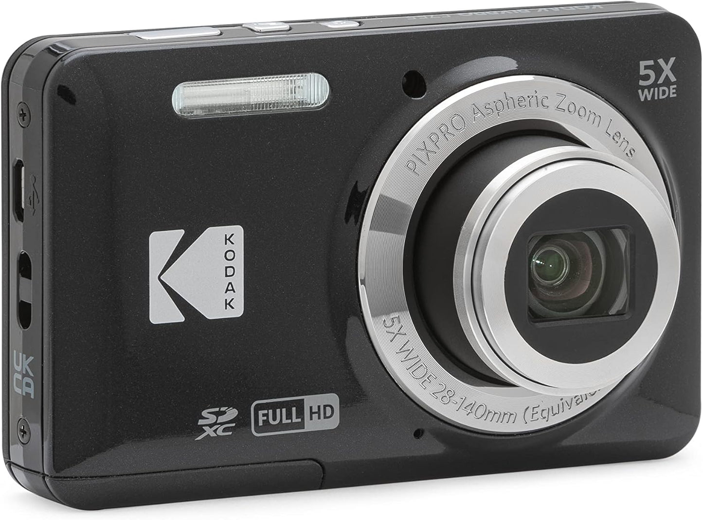 KODAK PIXPRO FZ55-BK 16MP Digital Camera - 5X Optical Zoom - 2.7" LCD Screen