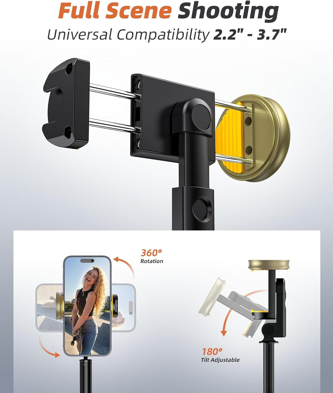 Vimose Phone Tripod & Selfie Stick with Remote for Video Recording Vlog - Extendable Tripod Stand 