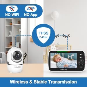 HelloBaby Baby Monitor with Camera & Screen