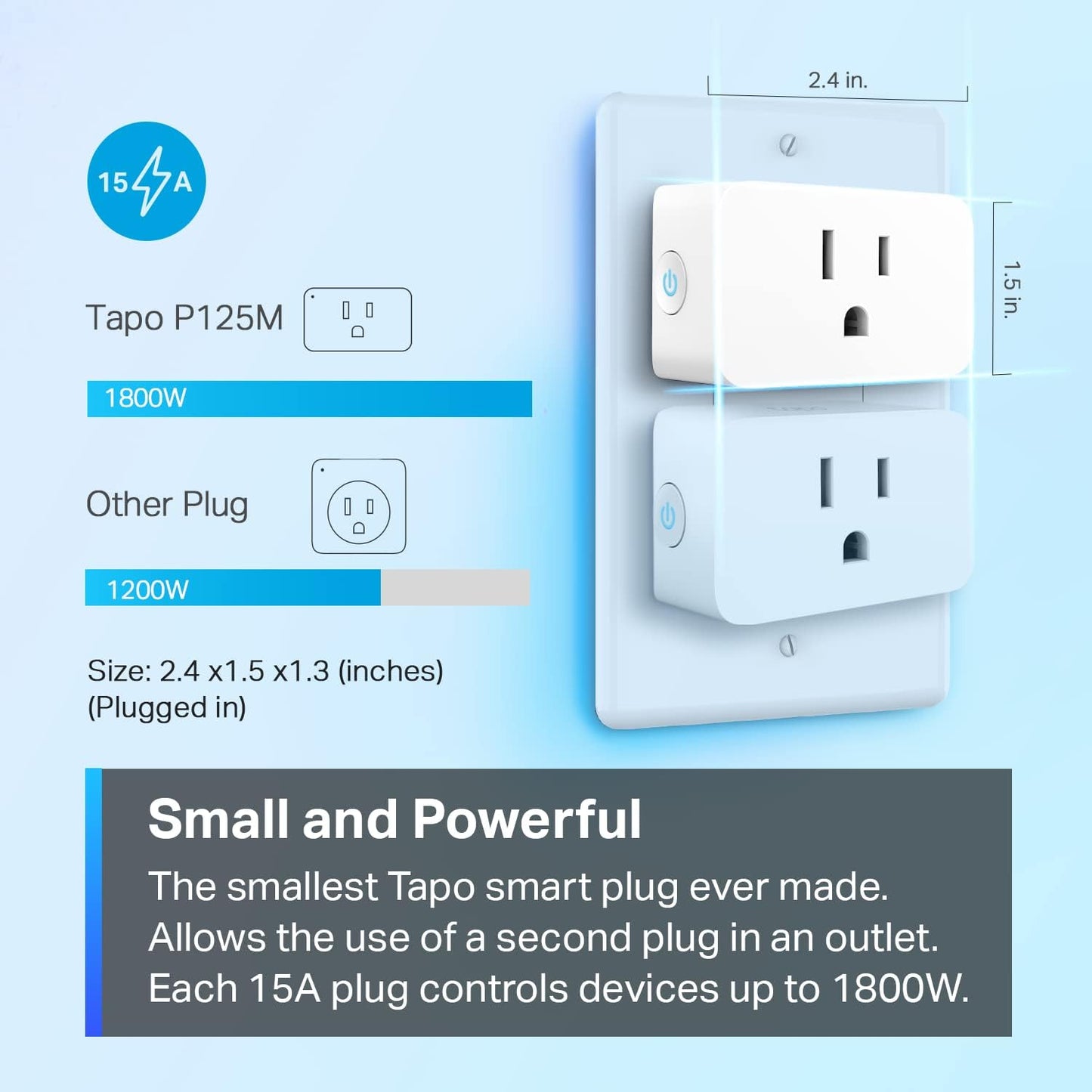 Tapo Mini Smart Plug with App & Voice Control