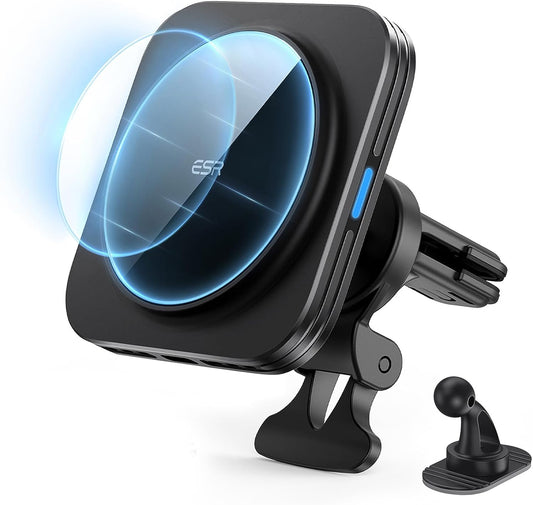 ESR MagSafe Car Mount Charger – Fast Wireless Charging for iPhone