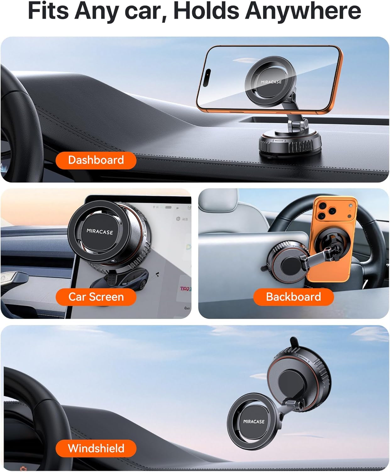 Miracase Magnetic Phone Holder for Secure Hands-Free Driving