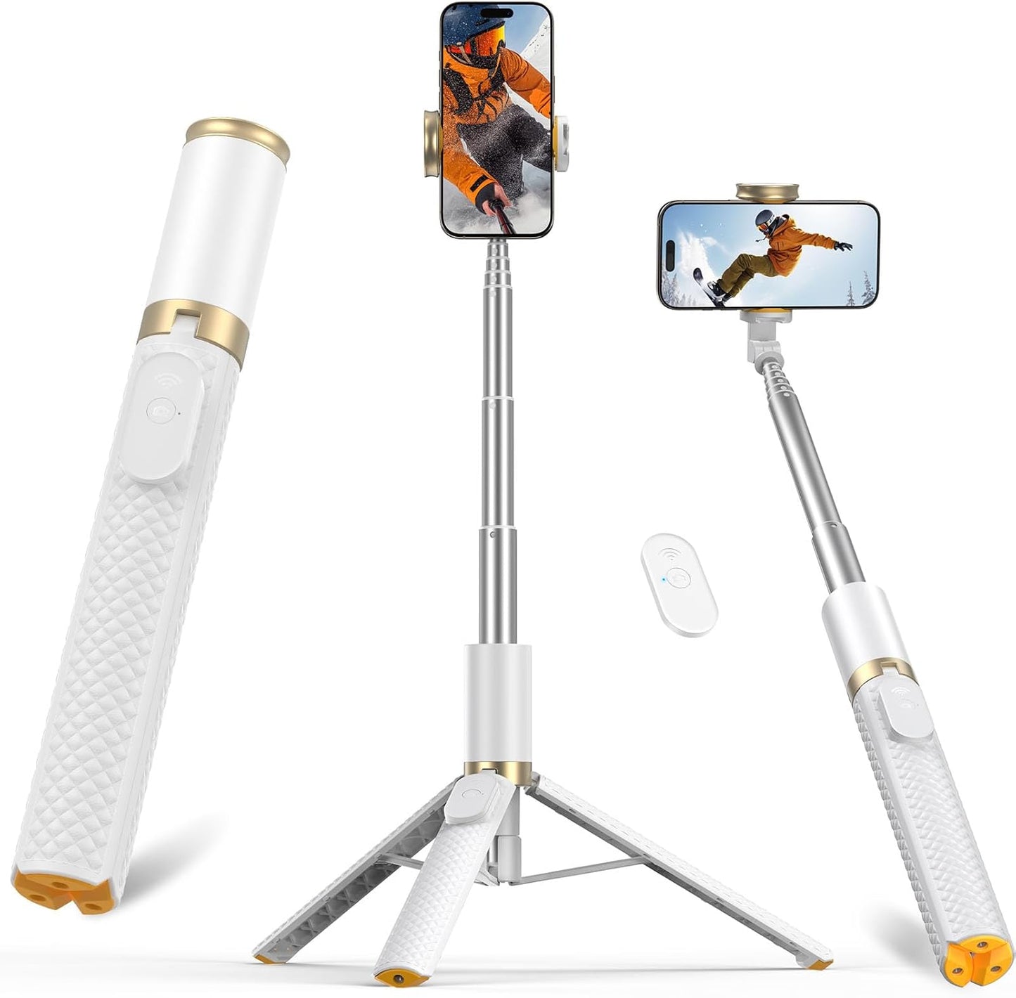 Vimose Phone Tripod & Selfie Stick with Remote for Video Recording Vlog - Extendable Tripod Stand 