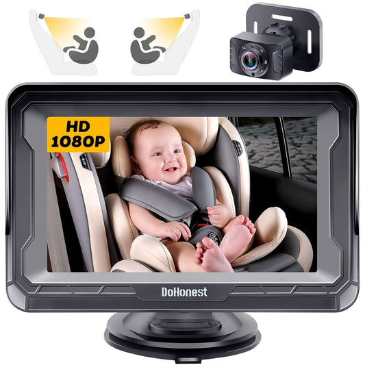 DoHonest Baby Car Camera HD 1080P - Rear-Facing Car Baby Monitor - Anti-Glare Display - Adds Safety for Kids & Infants
