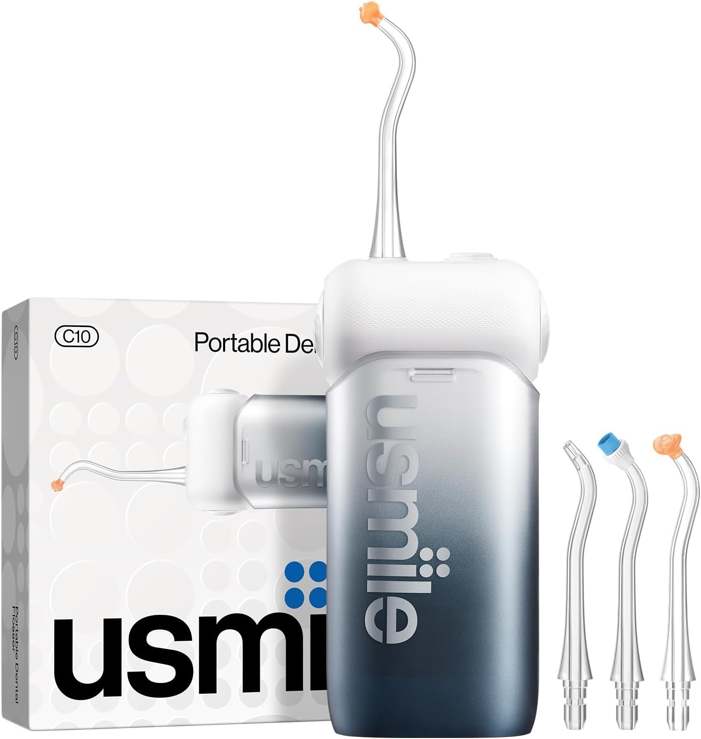 Usmile C10 Portable Water Flosser - Travel-Friendly - Dentist-Recommended for Braces, Implants & Sensitive Gums