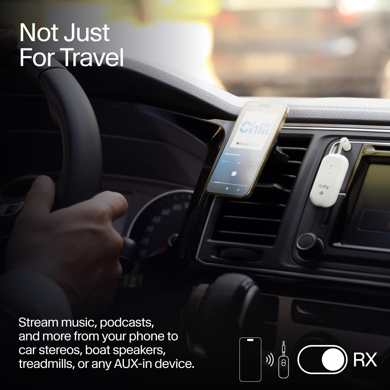 Airfly Pro 2 – Bluetooth Adapter for Airplane - Pairs to AirPods or Wireless Headphones – 3.5mm AUX Bluetooth Transmitter &  Receiver – Airplane Travel Essentials