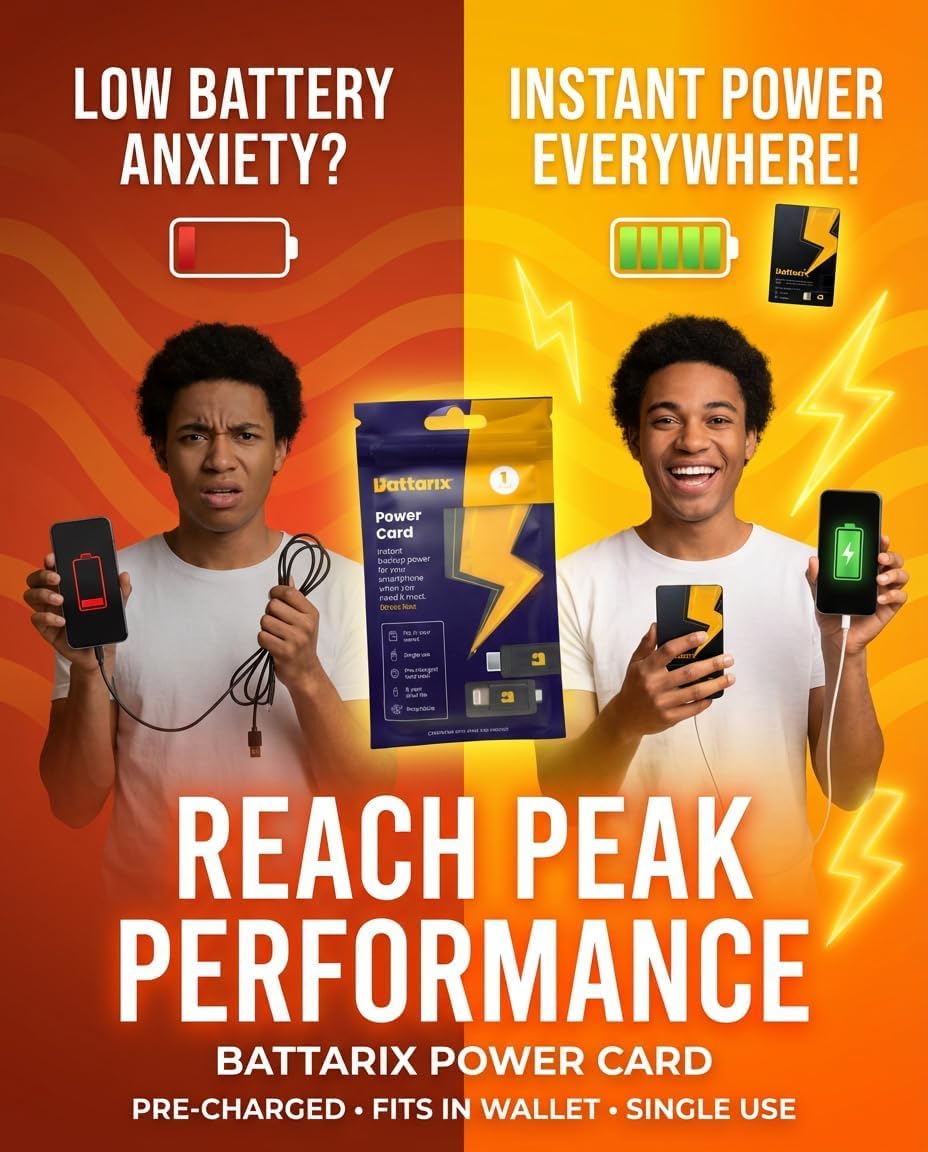 Battarix Power Card Portable Emergency Phone Charger