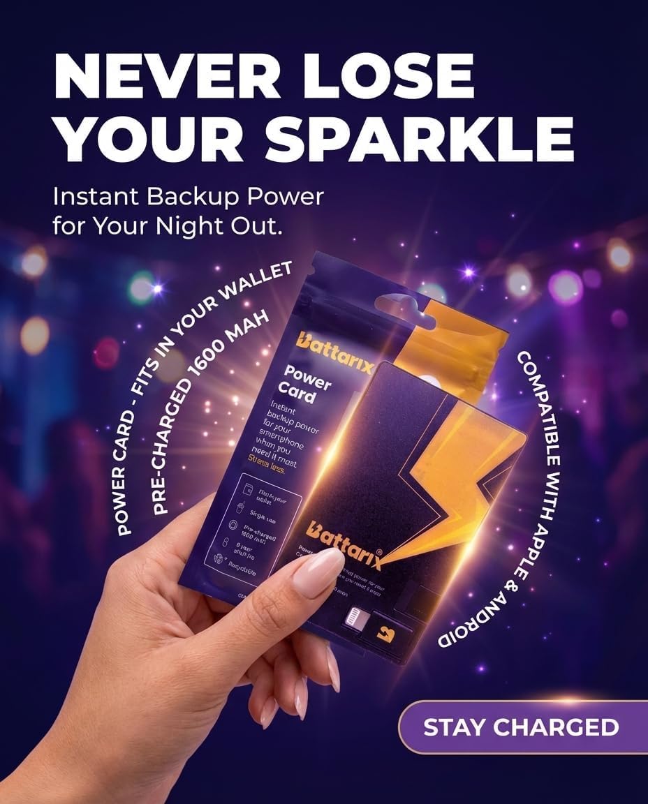 Battarix Power Card Portable Emergency Phone Charger
