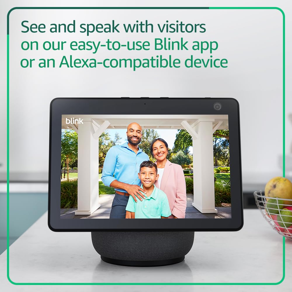 Blink Video Doorbell (Newest Model) – Head-To-Toe HD View - Sync Module Core Included 