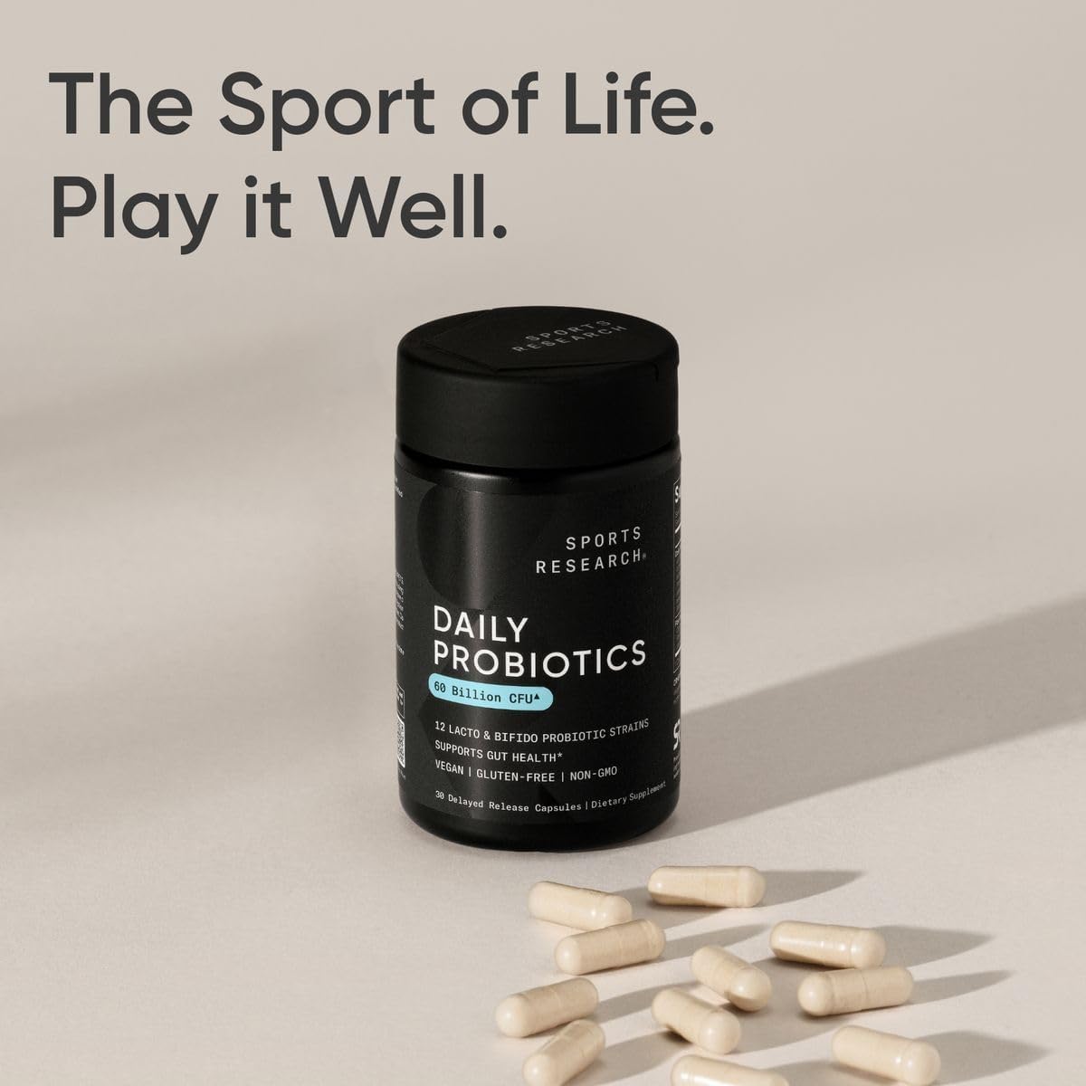 Daily Probiotics 60 Billion CFU - Vegan Capsules for Gut Health & Digestive Support - For Men & Women