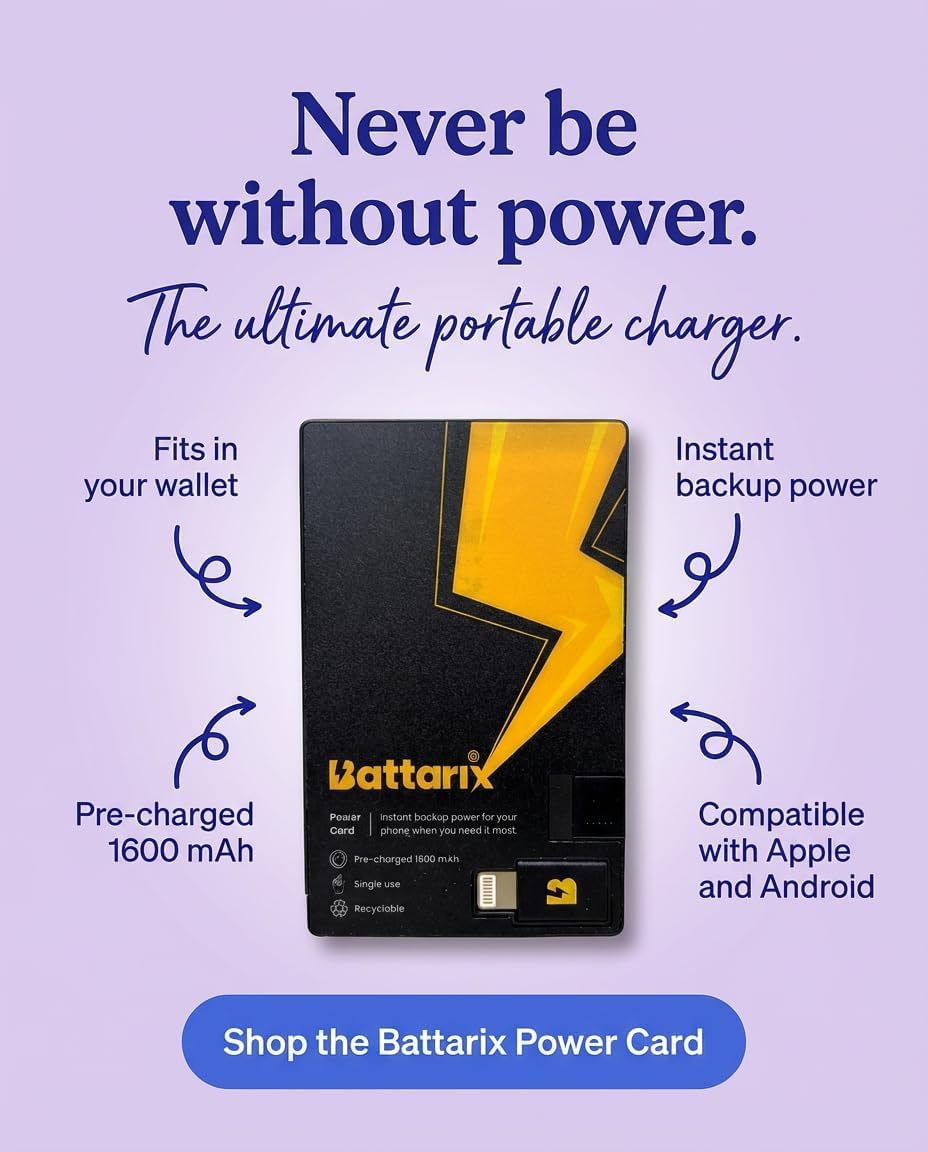 Battarix Power Card Portable Emergency Phone Charger