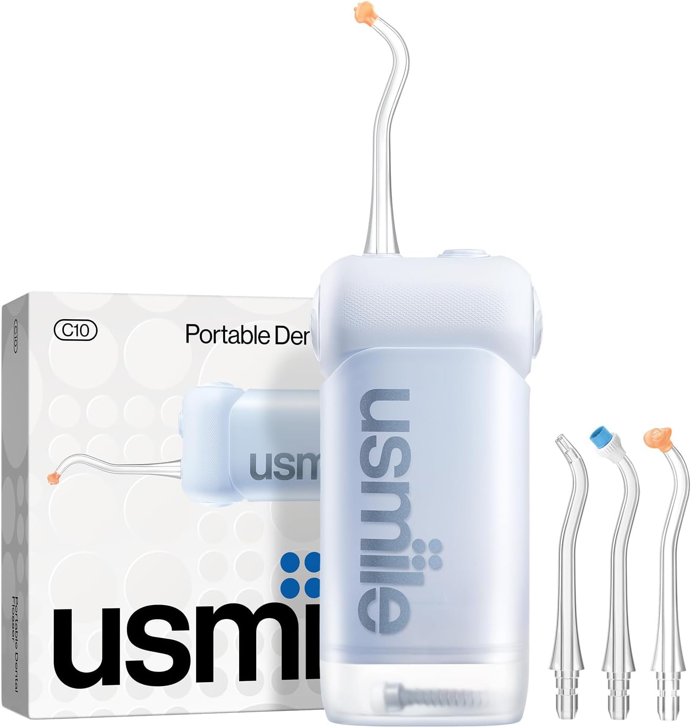 Usmile C10 Portable Water Flosser - Travel-Friendly - Dentist-Recommended for Braces, Implants & Sensitive Gums