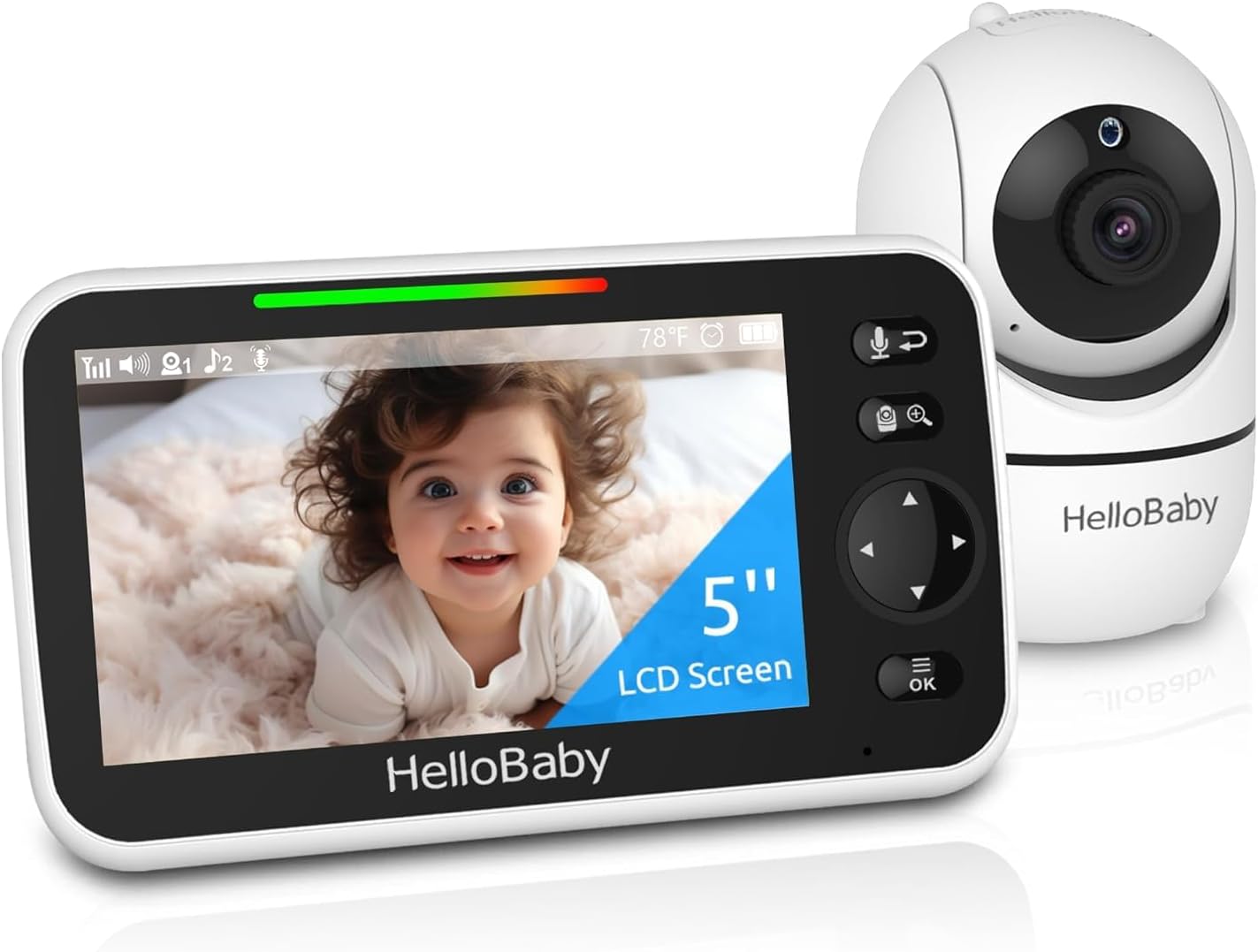 HelloBaby Baby Monitor with Camera & Screen
