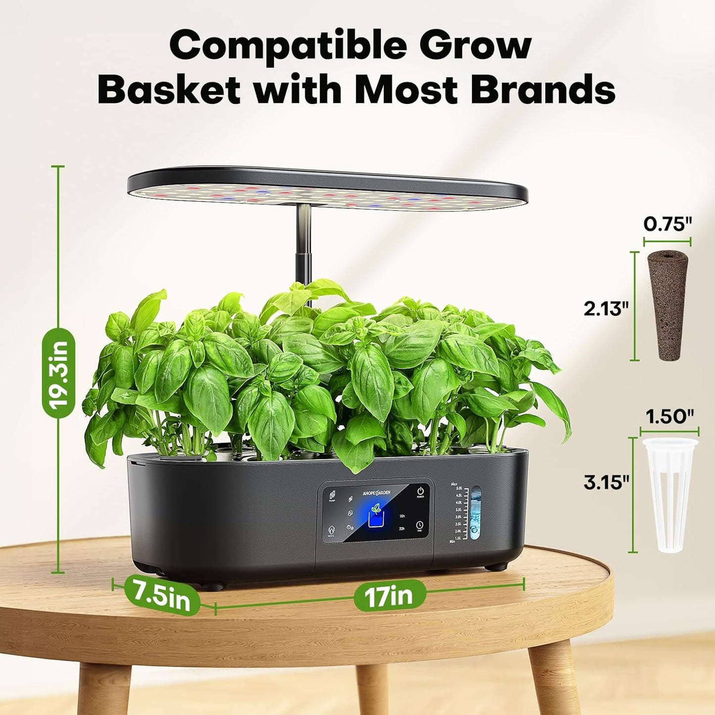  Ahopegarden Hydroponics Indoor Growing System for Herbs and Veggies