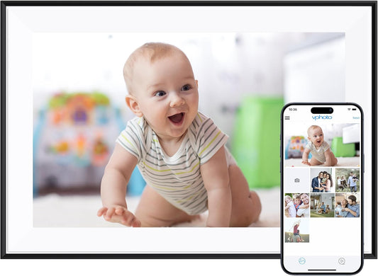 Dragon Touch 10.1'' WIFI Digital Picture Frame - 1280 HD IPS Touch Screen Digital Photo Frame Display, Auto-Rotate, Share Photos/Videos Instantly  