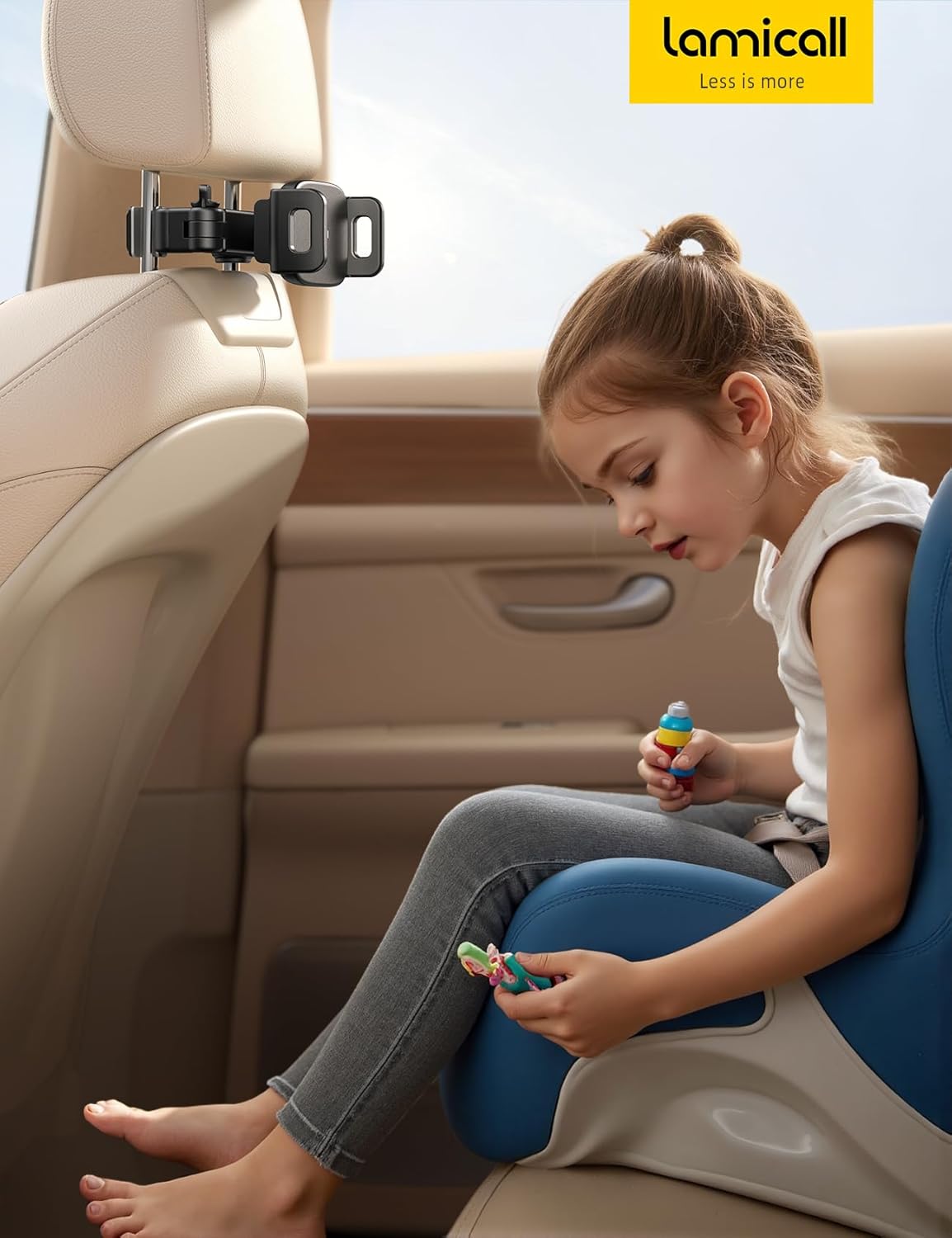 Lamicall Car Headrest Tablet Holder - Adjustable Tablet Car Mount for Back Seat 