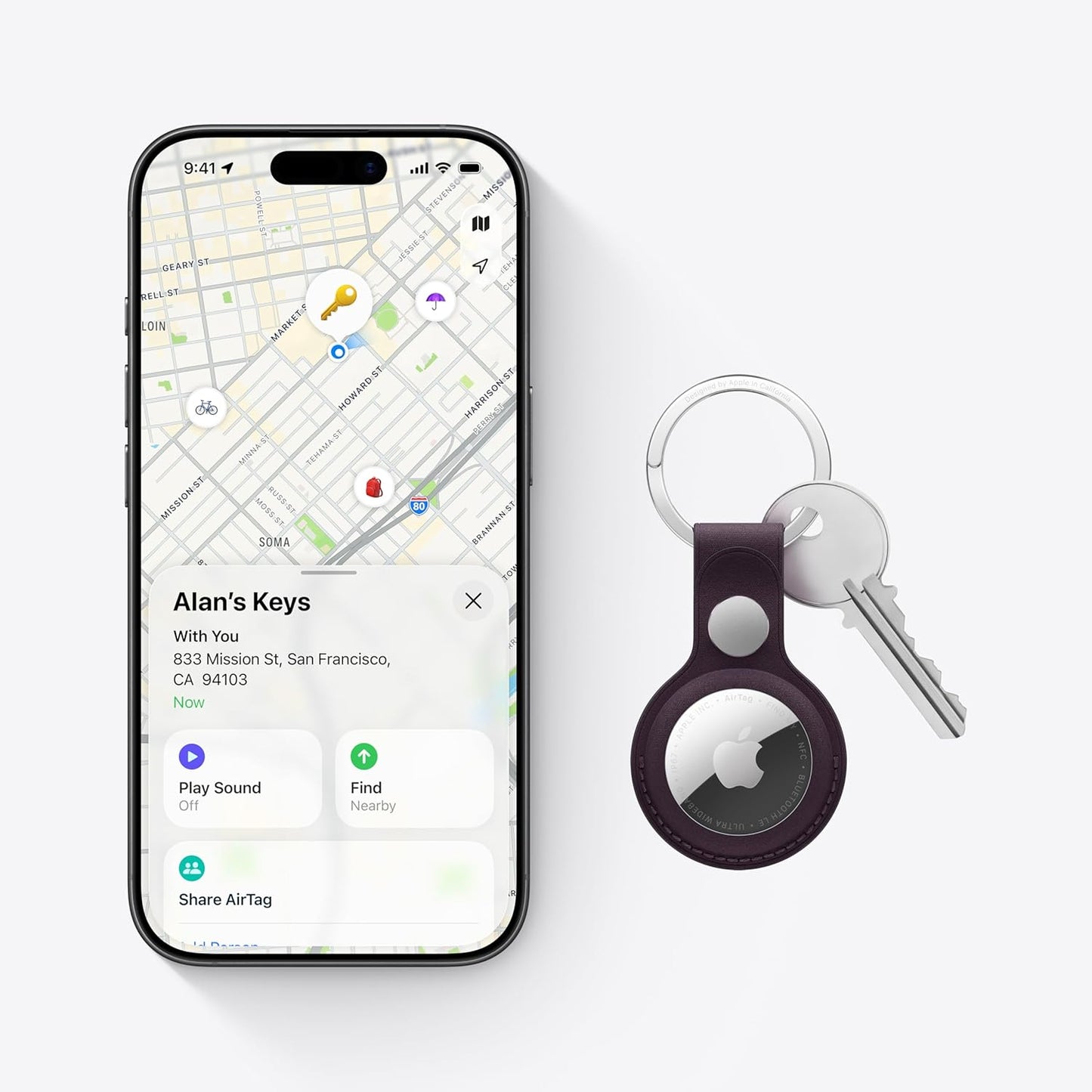 Apple AirTag Tracker for Keys, Wallet & Luggage