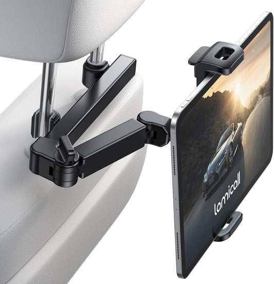 Lamicall Car Headrest Tablet Holder - Adjustable Tablet Car Mount for Back Seat 
