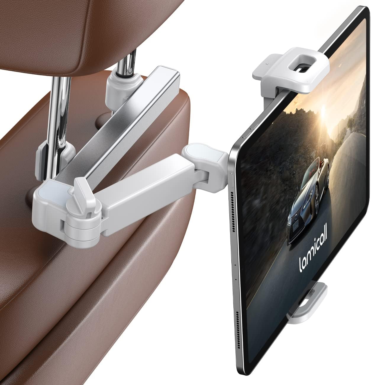 Lamicall Car Headrest Tablet Holder - Adjustable Tablet Car Mount for Back Seat 