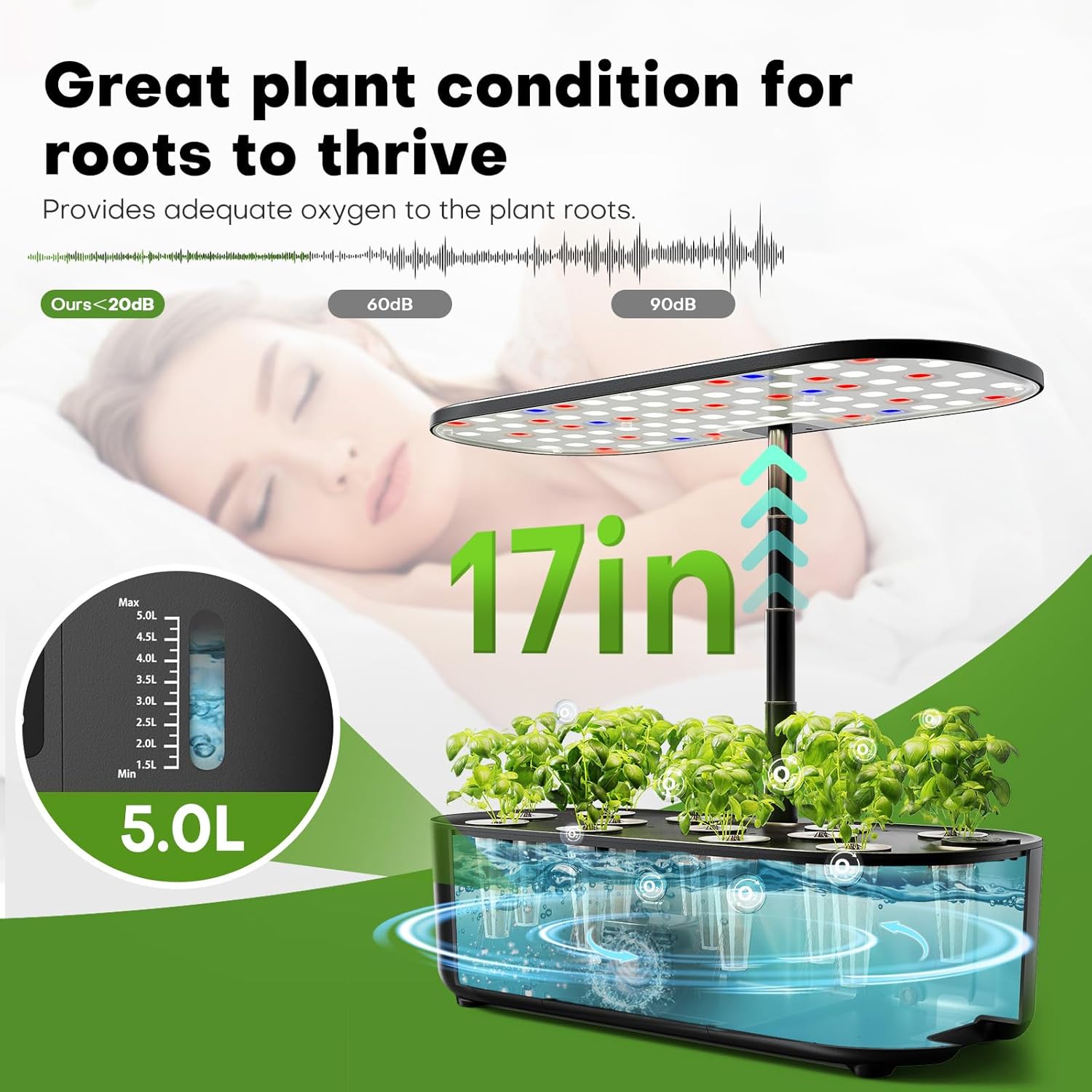  Ahopegarden Hydroponics Indoor Growing System for Herbs and Veggies