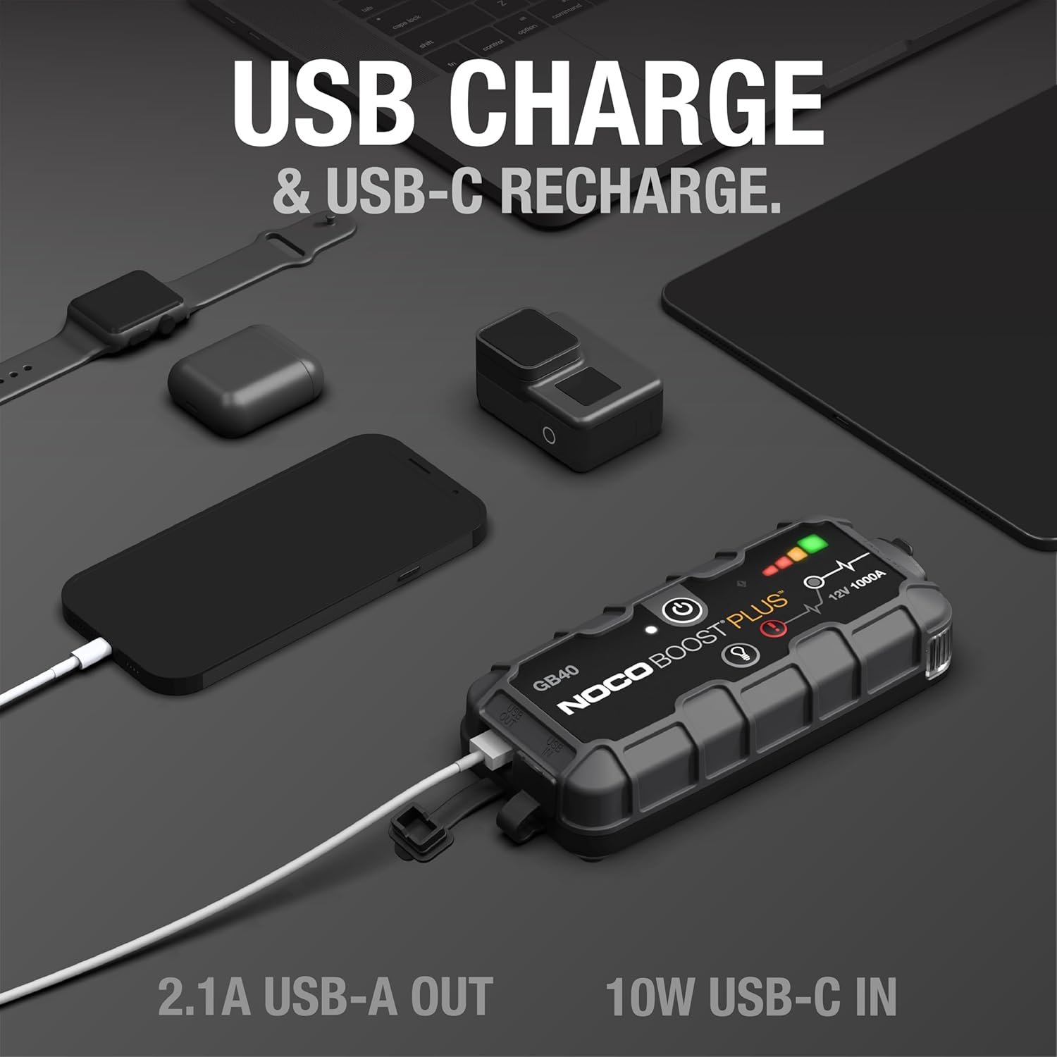 NOCO Boost Plus GB40: 1000A UltraSafe Portable Lithium Jump Starter