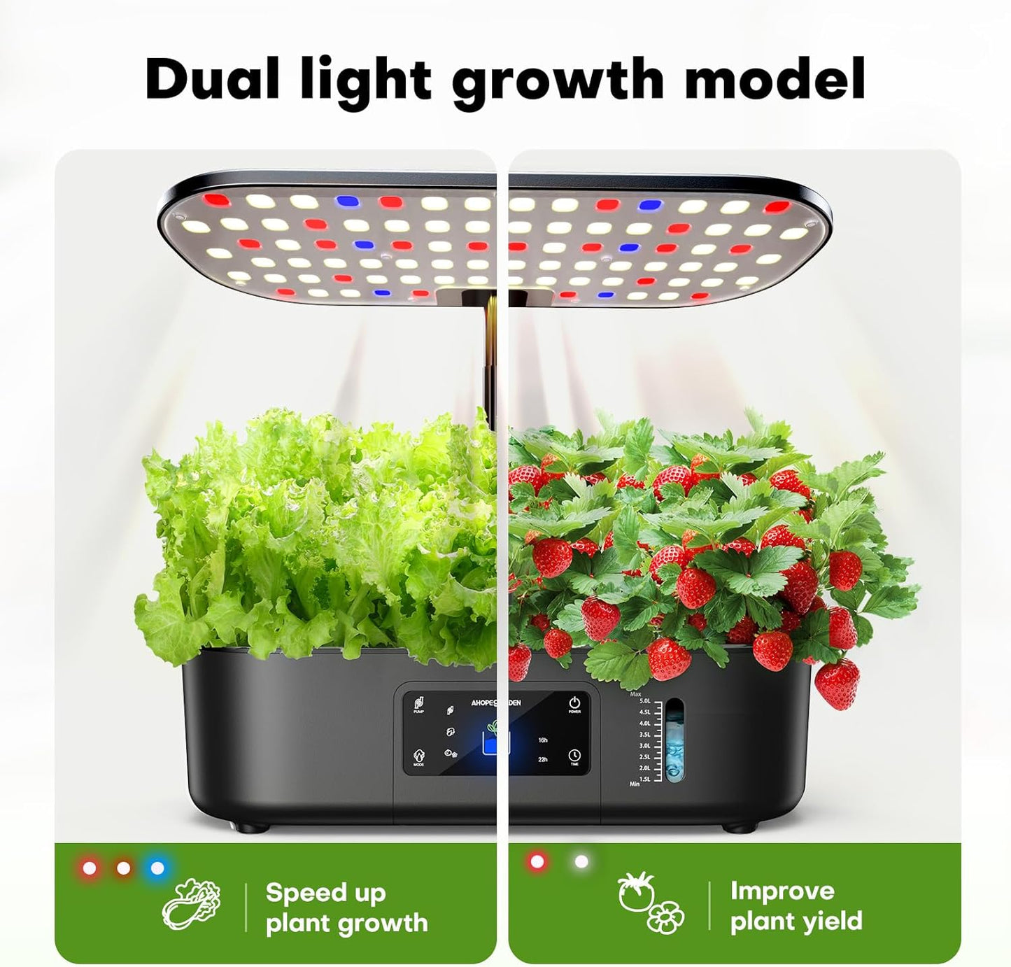  Ahopegarden Hydroponics Indoor Growing System for Herbs and Veggies