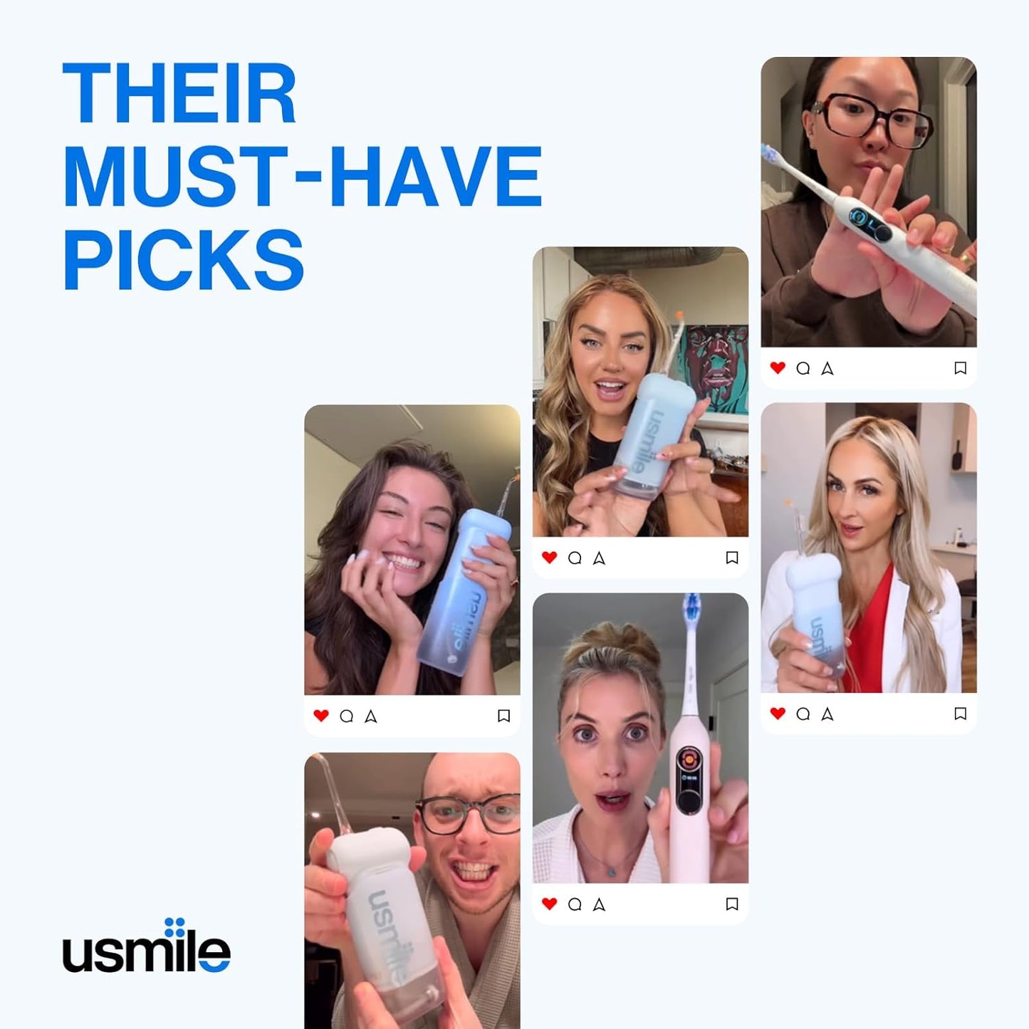Usmile C10 Portable Water Flosser - Travel-Friendly - Dentist-Recommended for Braces, Implants & Sensitive Gums