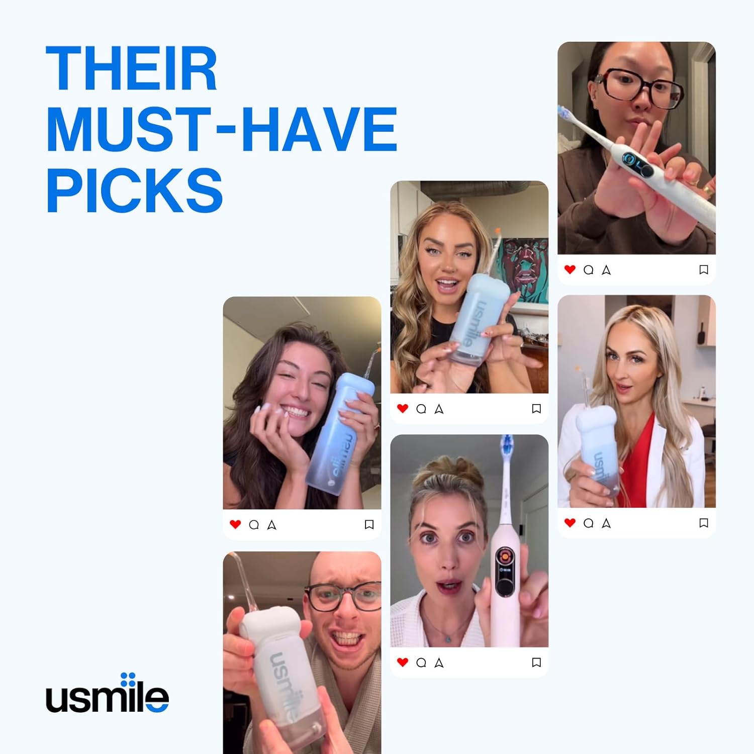 Usmile C10 Portable Water Flosser - Travel-Friendly - Dentist-Recommended for Braces, Implants & Sensitive Gums