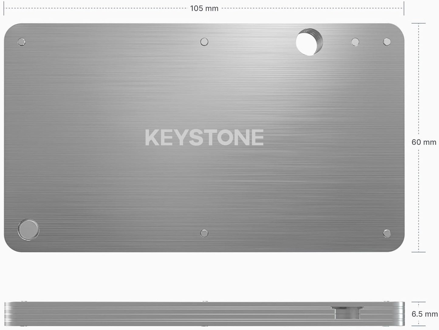 KEYSTONE Crypto Seed Storage Metal Wallet - Cold Storage Backup - 24 Words Key Phrase Storage