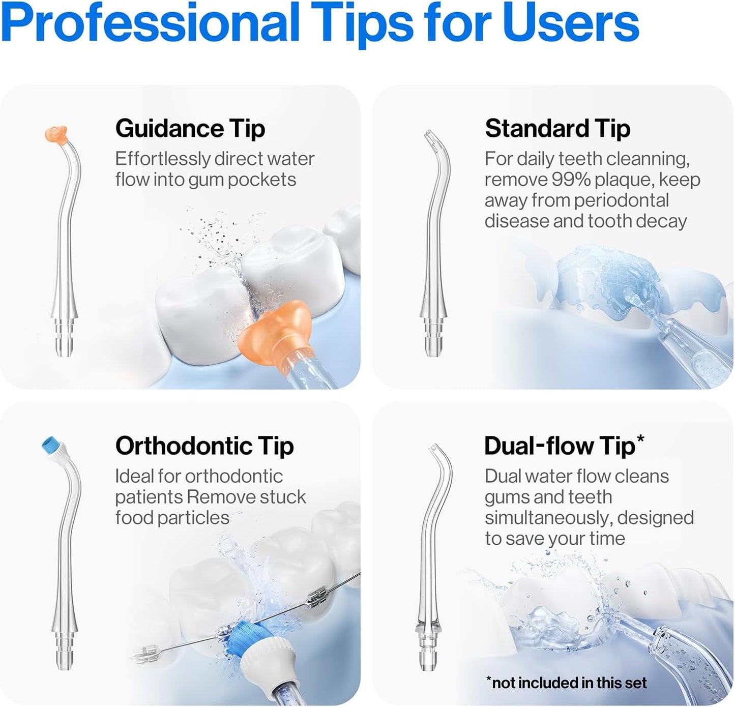 Usmile C10 Portable Water Flosser - Travel-Friendly - Dentist-Recommended for Braces, Implants & Sensitive Gums