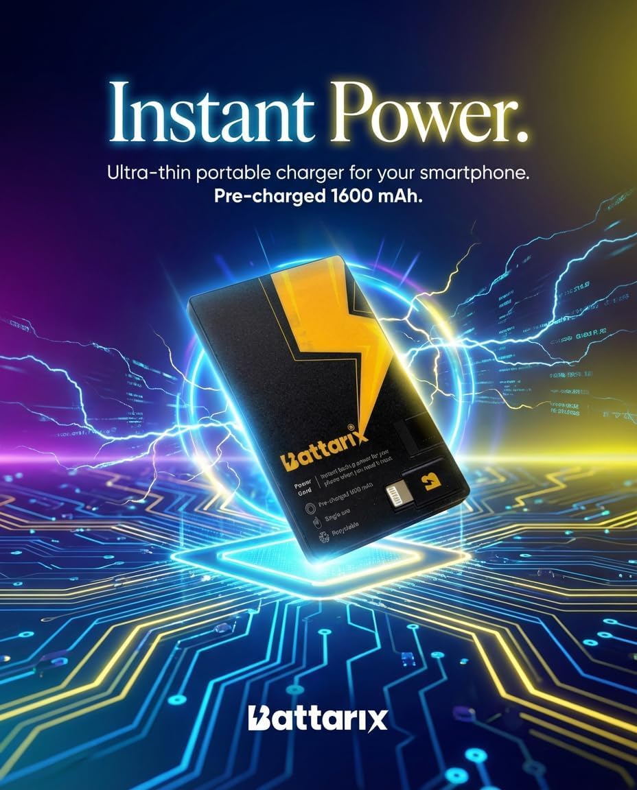 Battarix Power Card Portable Emergency Phone Charger
