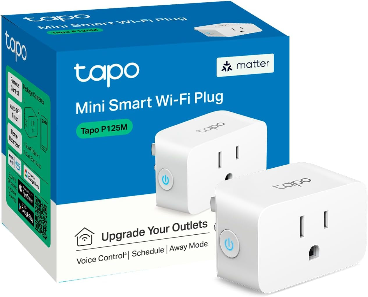 Tapo Mini Smart Plug with App & Voice Control