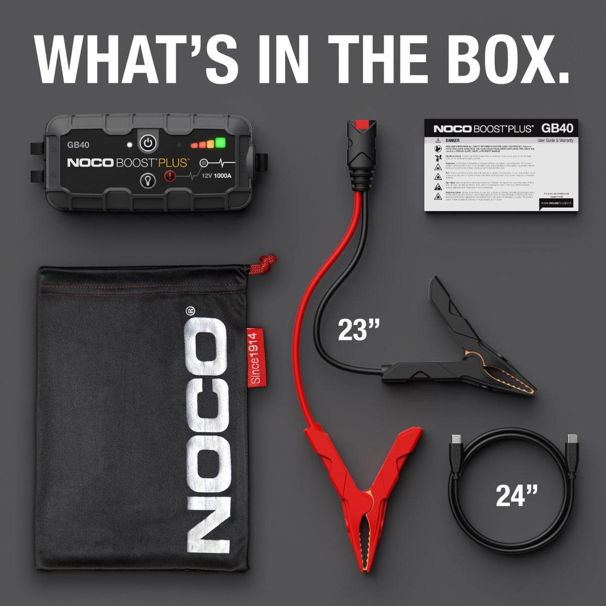 NOCO Boost Plus GB40: 1000A UltraSafe Portable Lithium Jump Starter