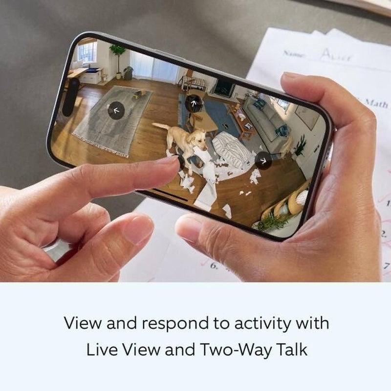 Ring Pan-Tilt Indoor Cam (Newest Model) 1080P, Wifi 360° Pan,Two-Way Talk, White