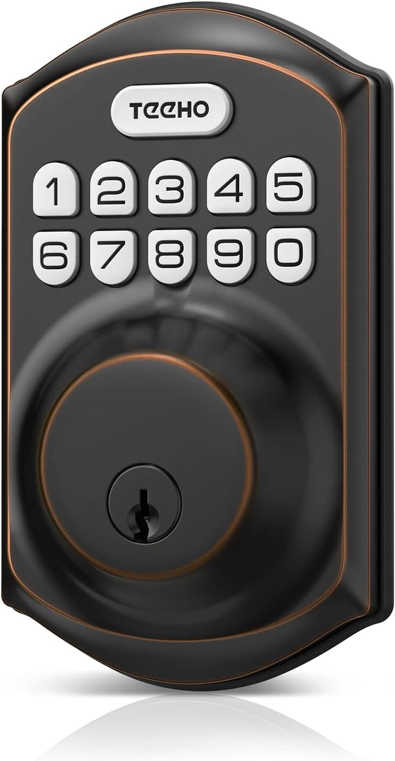 TEEHO TE001 Keyless Entry Door Lock with Keypad - Smart Deadbolt Lock for Front Door