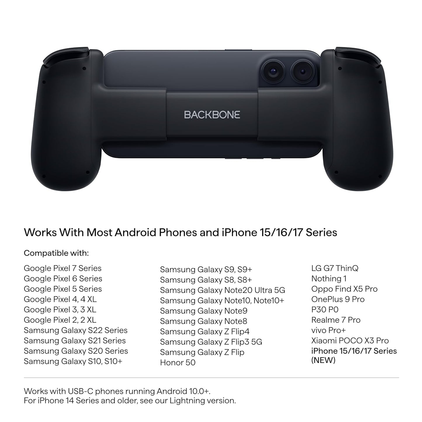 BackBone One Mobile Gaming Controller for Android & Iphone (USB-C)