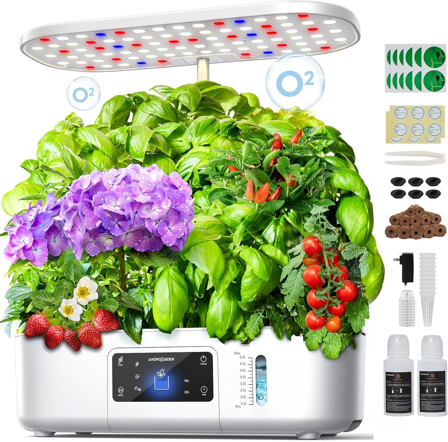  Ahopegarden Hydroponics Indoor Growing System for Herbs and Veggies