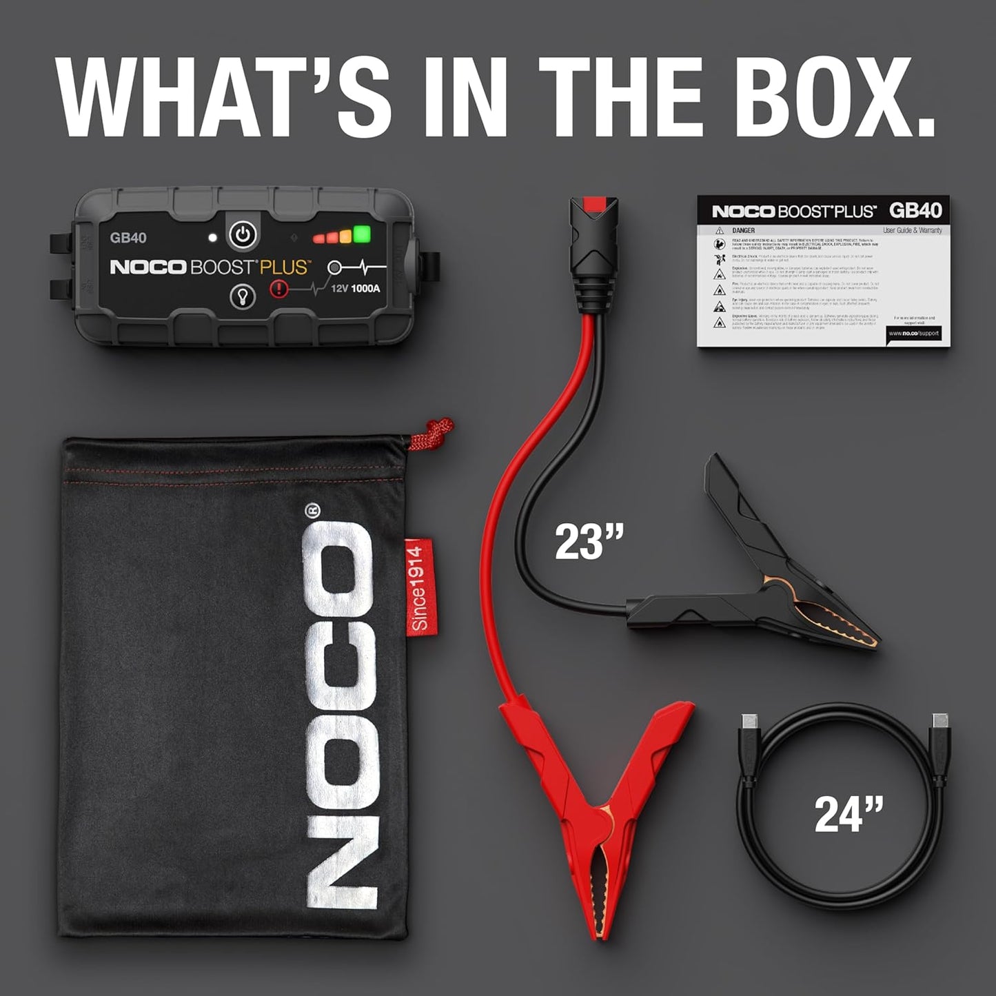 NOCO Boost Plus GB40: 1000A UltraSafe Portable Lithium Jump Starter