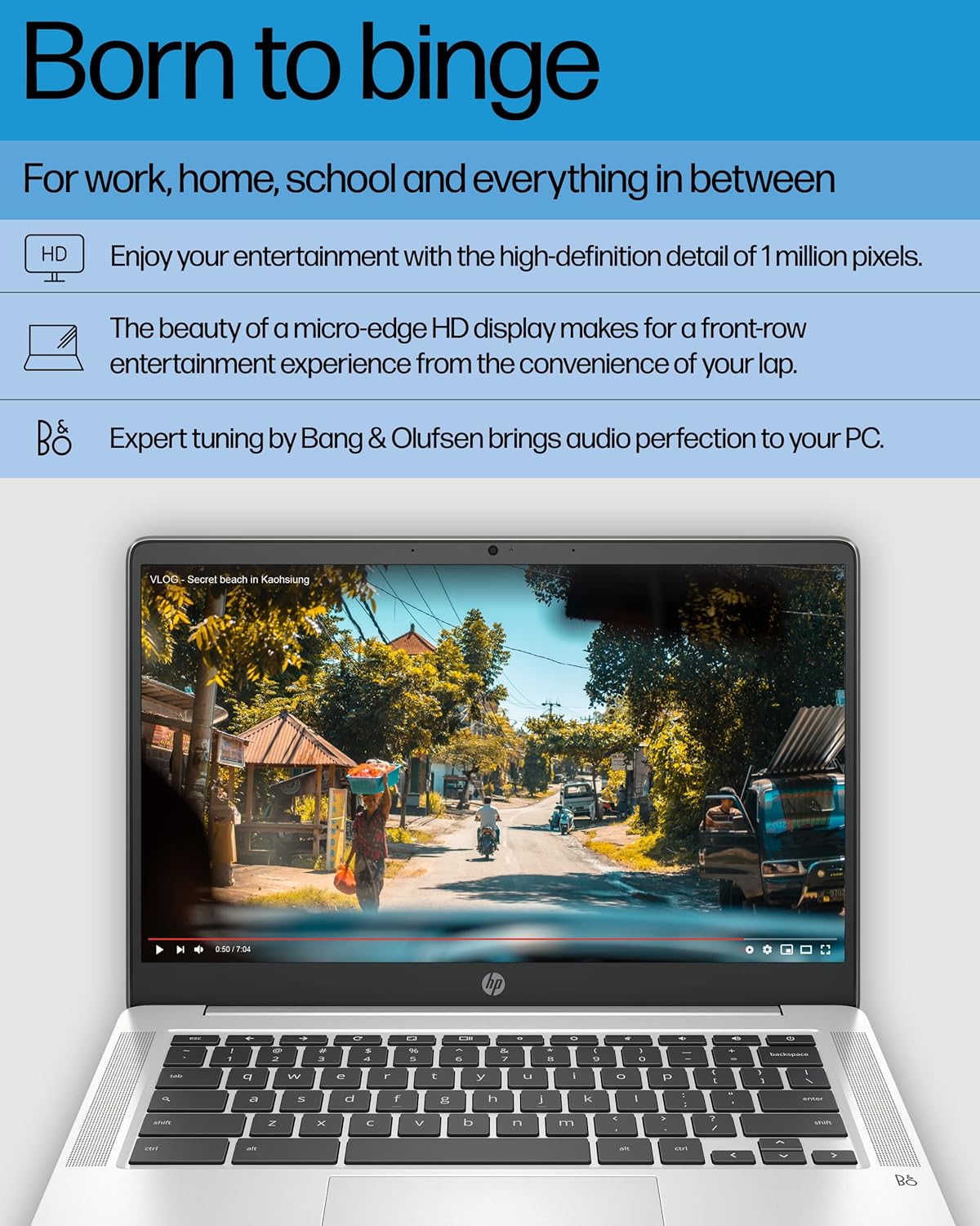 HP Chromebook 14 Laptop Intel Celeron N4120 Lightweight PC