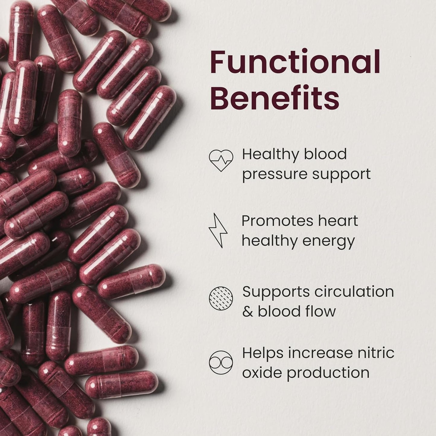 HumanN Superbeets Beet Root Quick Release Capsules 1000Mg - Helps Support Nitric Oxide Production, Blood Pressure, & Heart Health - Non-GMO