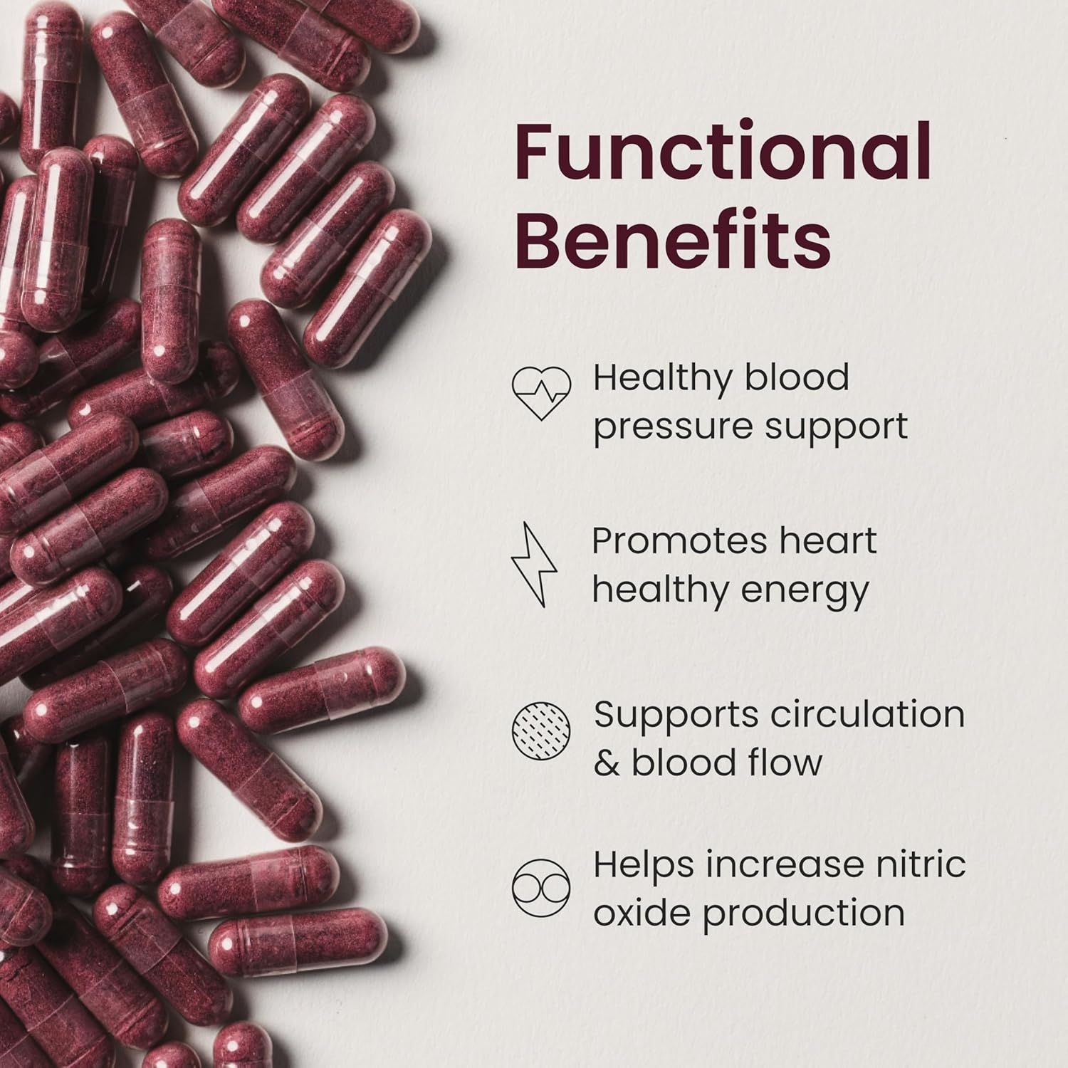 HumanN Superbeets Beet Root Quick Release Capsules 1000Mg - Helps Support Nitric Oxide Production, Blood Pressure, & Heart Health - Non-GMO