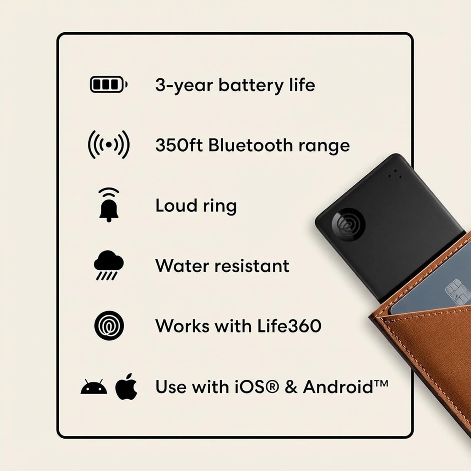 Life360 Tile Slim Tracker Card – Wallet & Item Finder