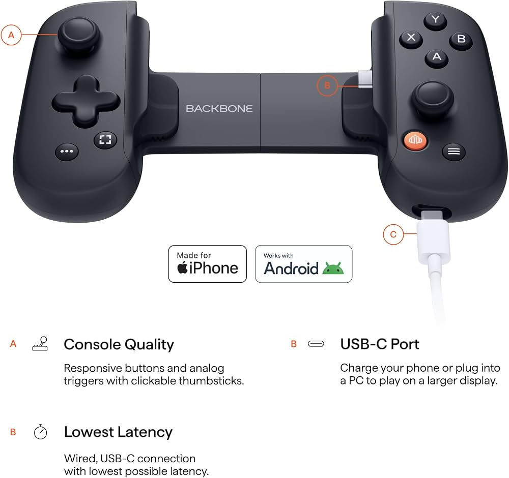 Backbone One Gaming Controller for Mobile Gaming | USB-C