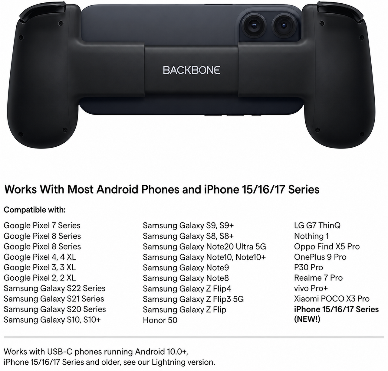 Backbone One Gaming Controller for Mobile Gaming | USB-C
