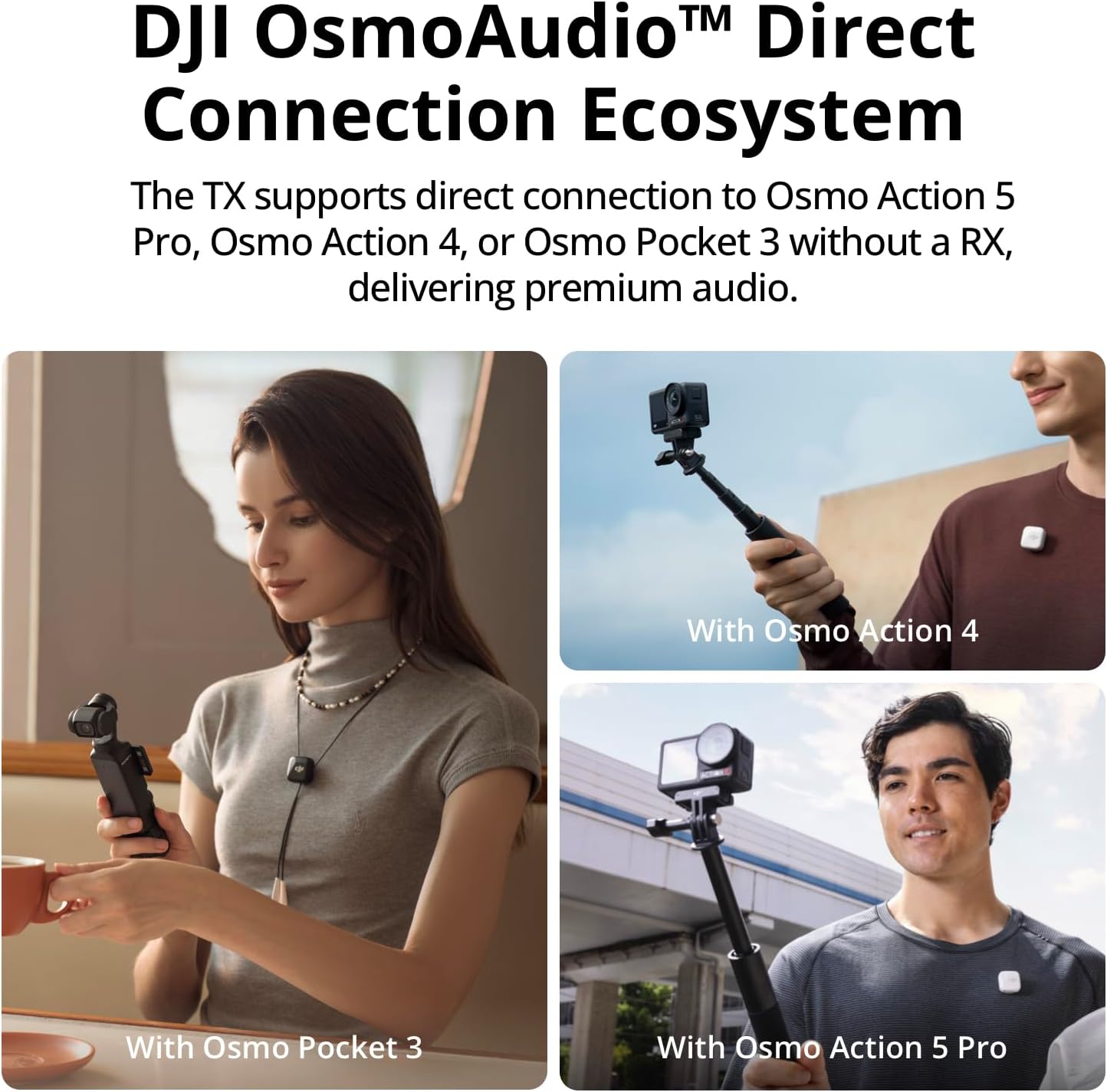 DJI Mic Mini Wireless Lavalier Microphone for Clear Audio